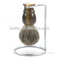 Wholesale nylon synthetic hair resin handle shaving brush set with metal stand professional cosmetic china suppliers